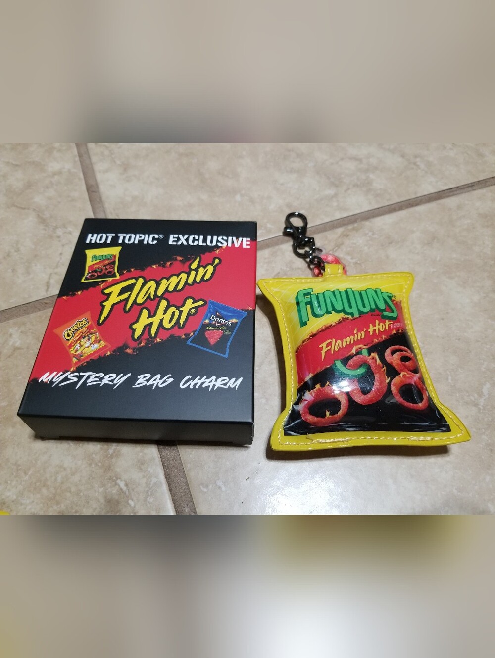 Frito Lay Flaming Hot Funyuns Keychain Bag Charm